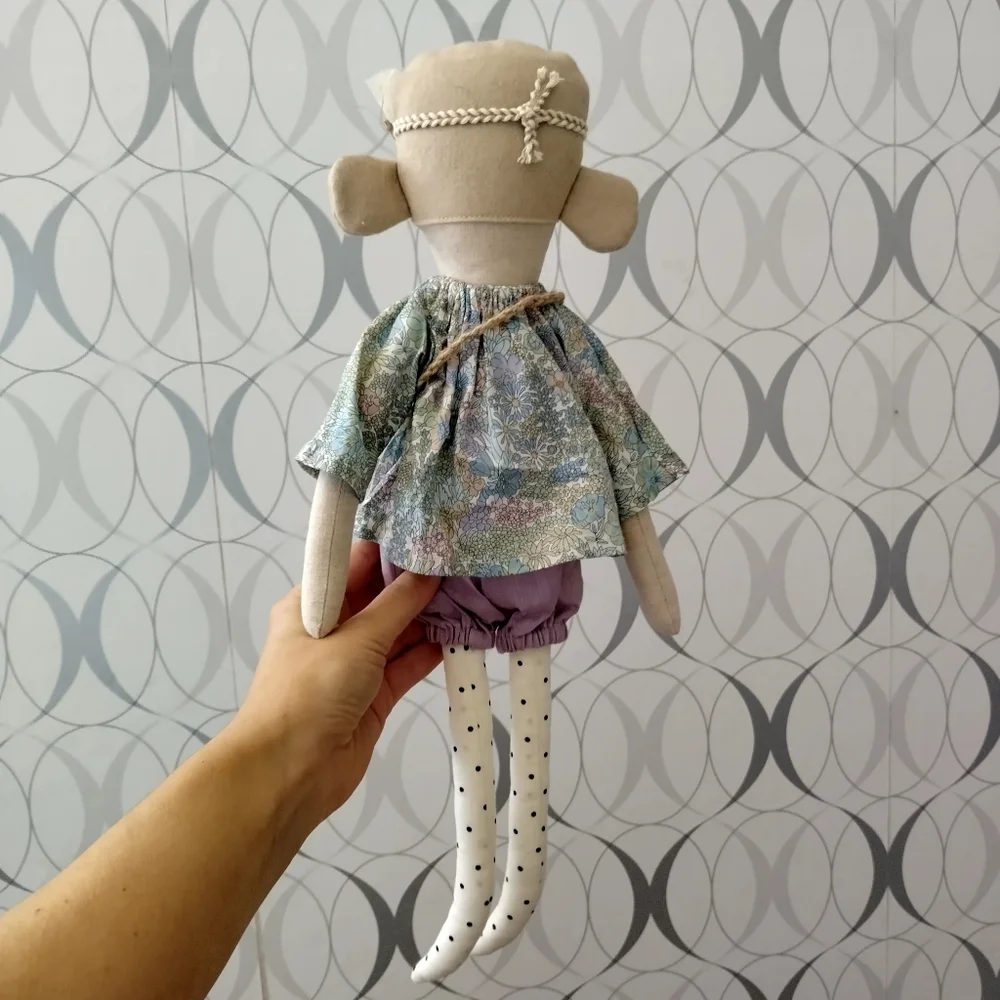 Handmade Mouse Girl Hair bow Doll